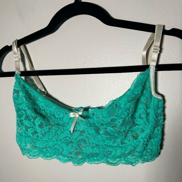 Coquette Y2K lace underwire bra with  rhinestones M - Picture 2 of 6